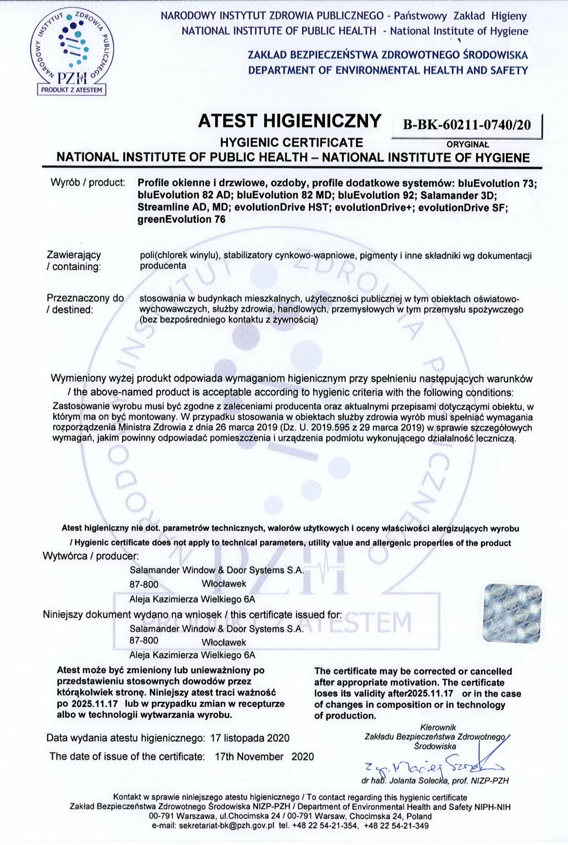 Certyfikat jakości 6